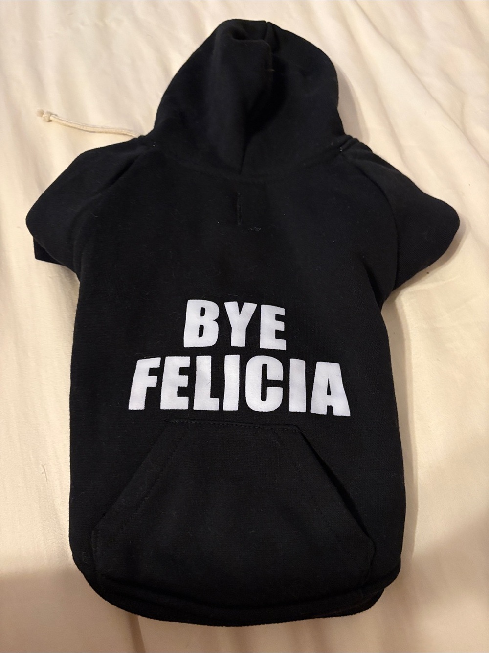 Black "Bye Felicia" Dog Hoodie